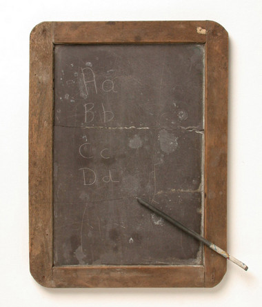 This slate pencil likely belonged to a Boston schoolchild in the